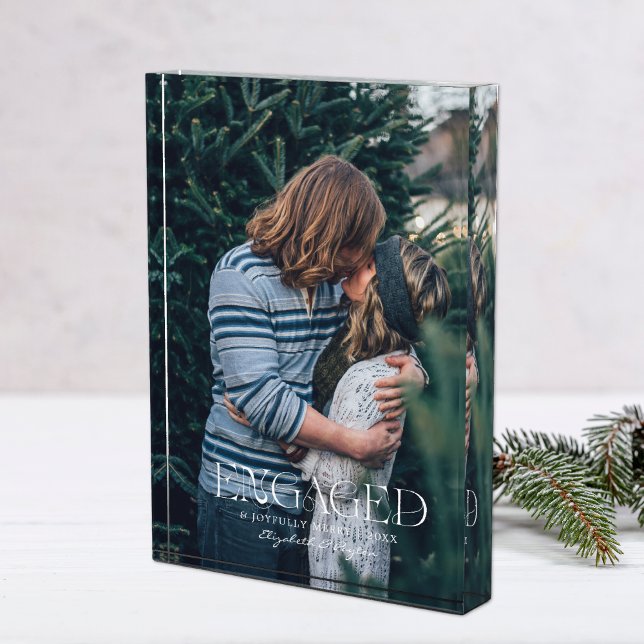 Simple Modern Elegant Engaged Photo | Christmas   (Creator Uploaded)