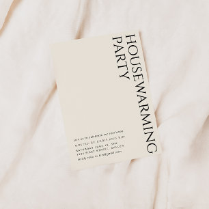 Simple Modern Elegant Housewarming Party Invite