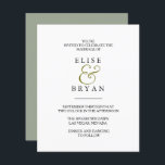 Simple Modern Elegant Low Priced Wedding Invite<br><div class="desc">Simple Modern Elegant Low Priced Wedding Invite

A cheaper alternative than a standard invitation.</div>