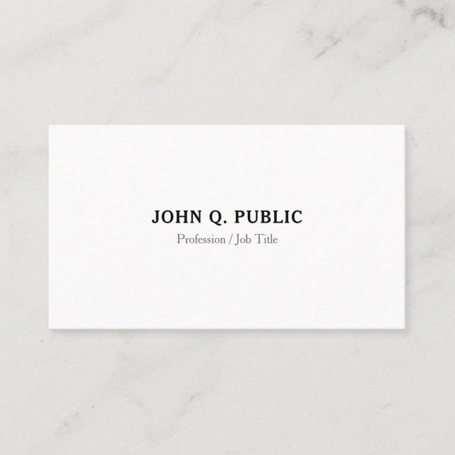 Simple Modern Elegant Minimalist Template Trendy Business Card (Front)