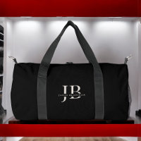 Simple Modern Elegant Monogram and Name Dark Green
