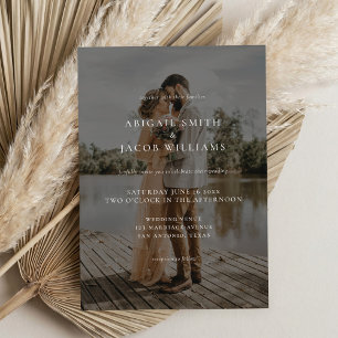 Simple Modern Elegant Photo Wedding Invitation
