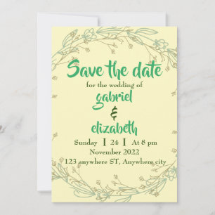 Simple Modern Elegant, Save the date Wedding  Invitation
