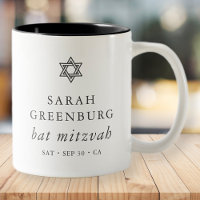 Simple Modern Elegant Star of David Bat Mitzvah