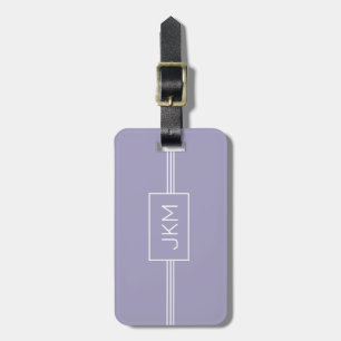 Simple Modern Elegant Traveller monogrammed Name Luggage Tag