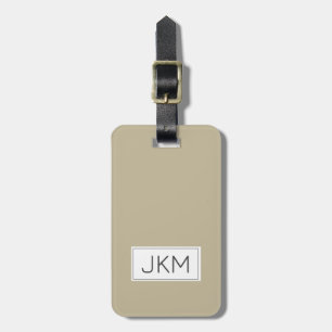 Simple Modern Elegant Traveller monogrammed Name Luggage Tag