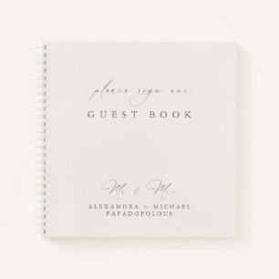 Simple Modern Elegant Wedding Guest Book