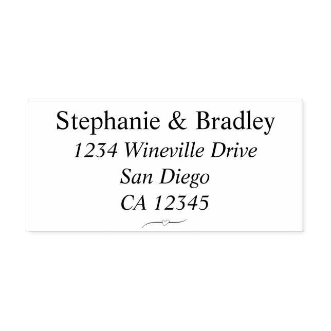 Simple Modern Elegant Wedding Return Address Self-inking Stamp (Design)