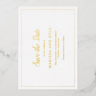 Simple Modern Elegant Wedding Save The Date