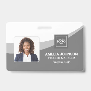 Simple Modern Employee Photo ID Badge