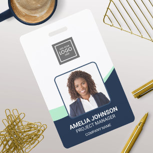 Simple Modern Employee Photo ID Badge