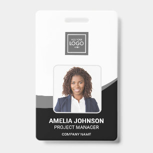 Simple Modern Employee Photo ID Badge
