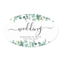 Simple Modern Eucalyptus Wedding