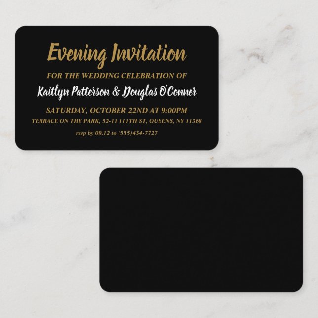 Simple & Modern, Evening Event Ticket Invitation (Front/Back)