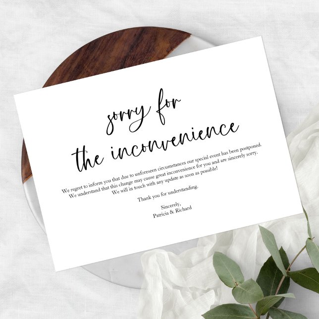 Simple Modern Event Cancellation Announcement Note (Creator Uploaded)