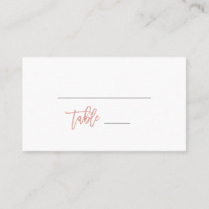 Simple Modern Fairytale Wedding Folded Place Card