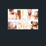 Simple Modern Family Photo collage custom Canvas Print<br><div class="desc">Create a heartwarming display of family memories with this Simple Modern Family Photo Collage Custom Wrapped canvas. Featuring a sleek, modern design that showcases your favourite family photos, this Wrapped canvas adds a personal touch to any room. The collage layout allows you to highlight multiple cherished moments, and include your...</div>