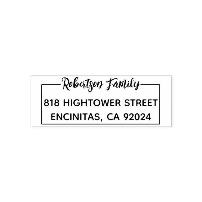 Simple Modern Family Return Address  Self-inking Stamp (Design)