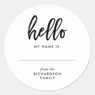 Simple Modern Family Reunion Name Tag