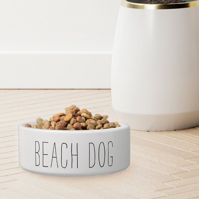 Simple Modern Farmhouse Style Beach Dog Bowl (Creator Uploaded)