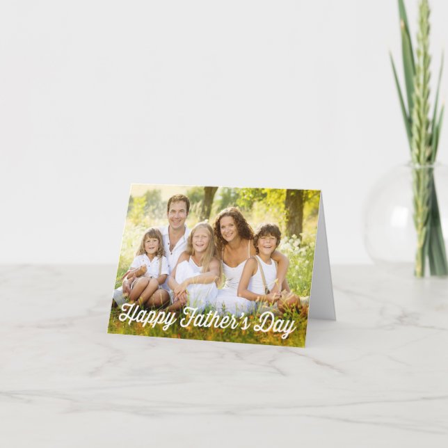 Simple Modern Father's Day Photo Card (Front)