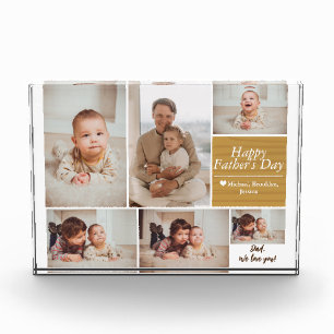 Simple Modern Fathers Day photo family collage Car Block