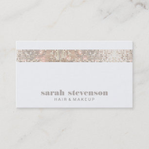 Simple Modern FAUX Sequins Beauty and Fashion Business Card