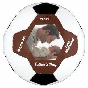 Simple Modern First Father's Day Photo Football