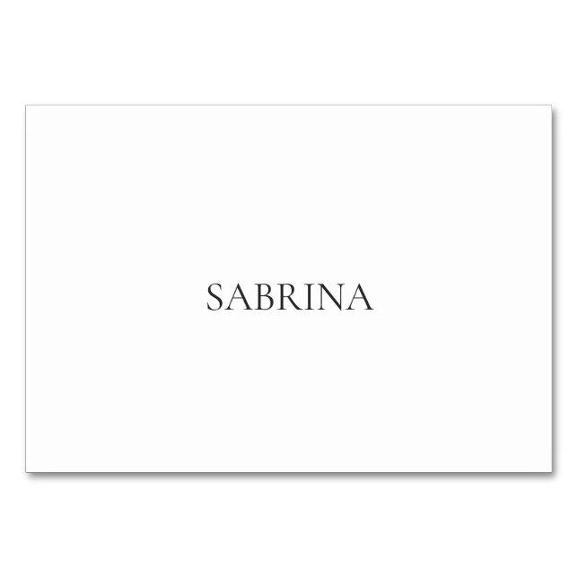 Simple Modern Flat Place Card (Front)