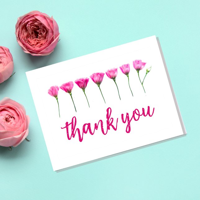 Simple modern floral blank thank you postcard (Creator Uploaded)