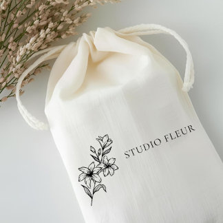 Simple Modern Floral  Self-inking Stamp