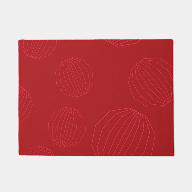 Simple, modern, flowing Christmas ornaments Doormat (Front)