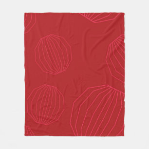 Simple, modern, flowing Christmas ornaments Fleece Blanket
