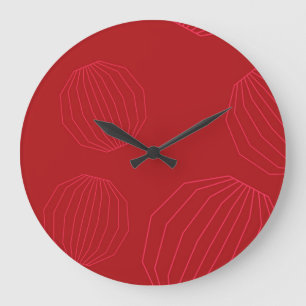 Simple, modern, flowing Christmas ornaments Large Clock
