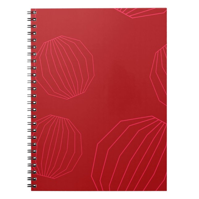 Simple, modern, flowing Christmas ornaments Notebook (Front)