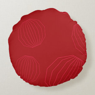 Simple, modern, flowing Christmas ornaments Round Cushion