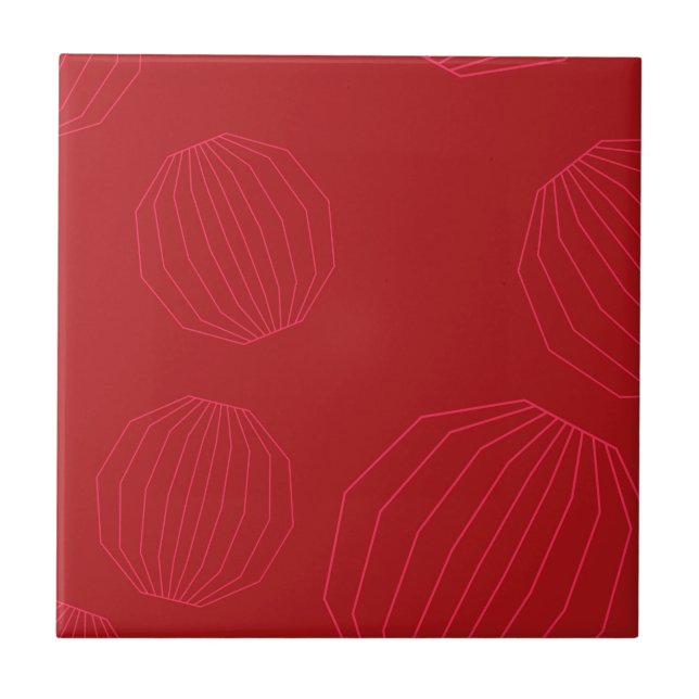 Simple, modern, flowing Christmas ornaments Tile (Front)