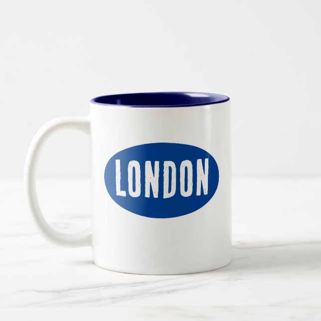 Simple Modern Font Design England London Mug (Left)