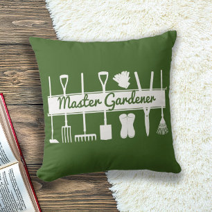 Simple Modern Forest Green Master Gardener Cushion