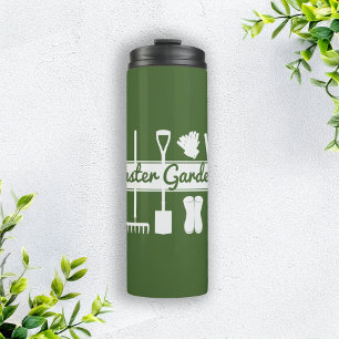 Simple Modern Forest Green Master Gardener Thermal Tumbler