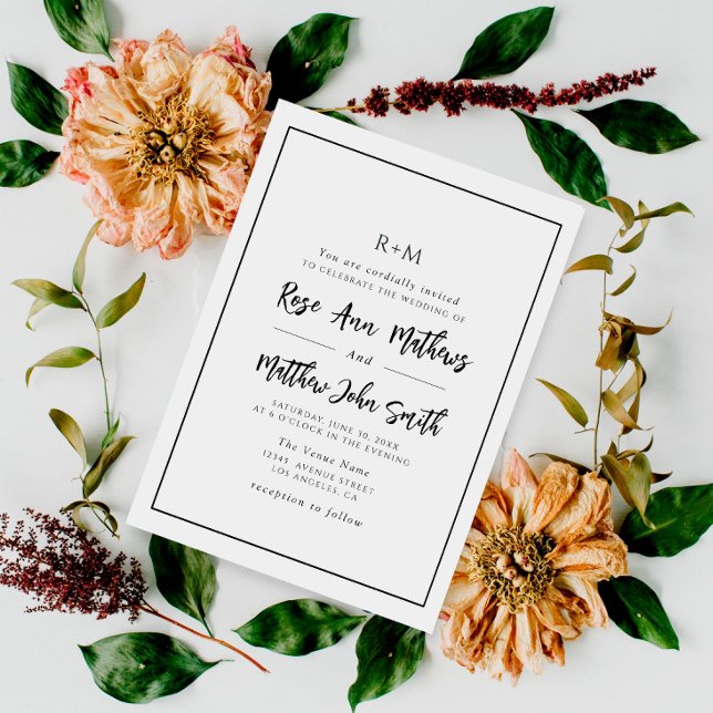 simple modern frame wedding invitation (Creator Uploaded)
