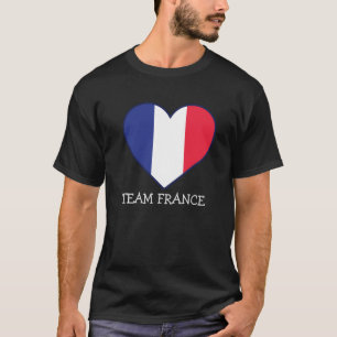 Simple Modern FRANCE Fan Cheer Flag team name T-Shirt