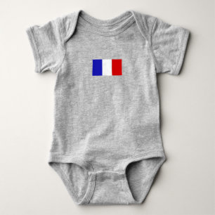 Simple Modern France National Flag Apparel Baby Bodysuit