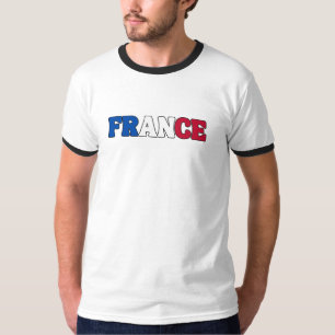 Simple Modern France National Flag Apparel T-Shirt