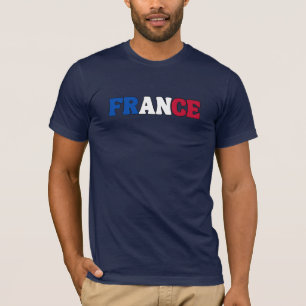 Simple Modern France National Flag Apparel T-Shirt