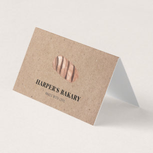 Simple Modern Fresh Bakery Eco Professional Logo Business Card