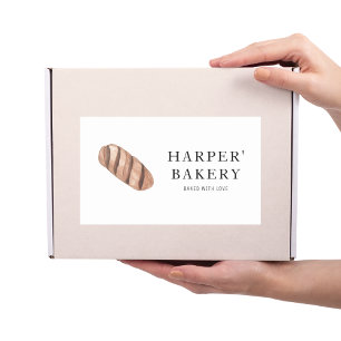 Simple Modern Fresh Bakery Eco Professional Logo Rectangular Sticker