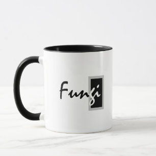 Simple Modern Fun Guy Typography, Black and White Mug