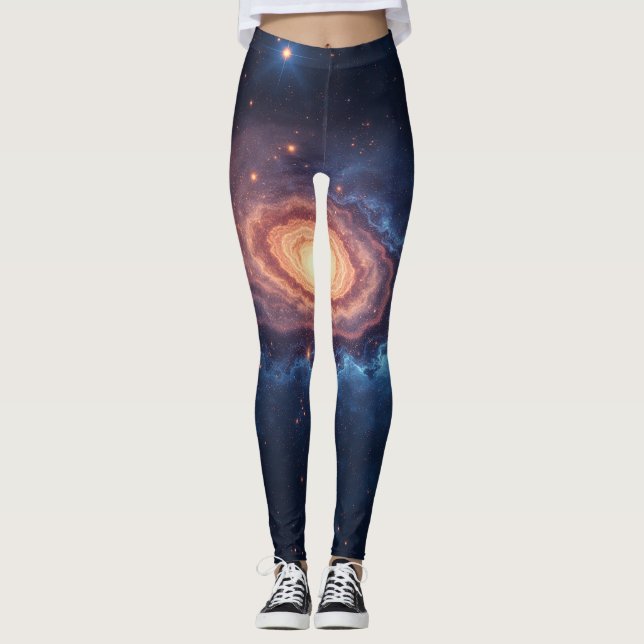 Simple Modern : Galaxy Space Rock Cool Leggings (Front)