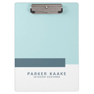 Simple Modern Geometric pastel Blue Clipboard